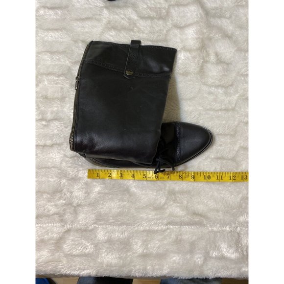 Catwalk Collection ladies mid calf boots Black Sz 7 Laces And Zippers Moto - Picture 8 of 8